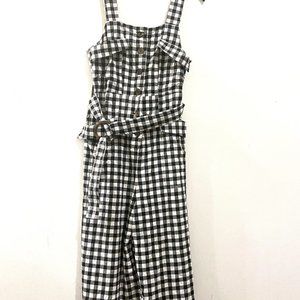 Topshop Gingham Jumpsuit